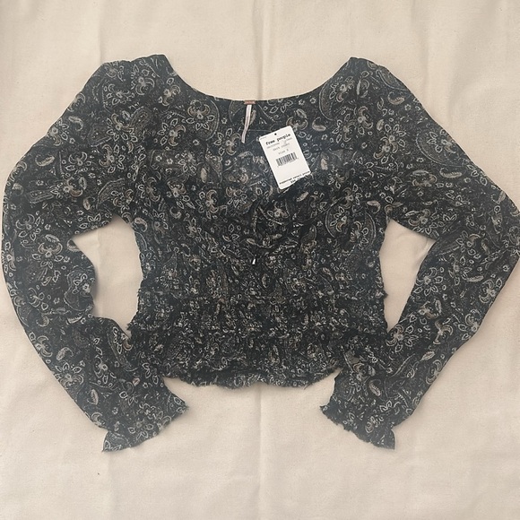 Free People Tops - NWT Free People Lolita Top in Black Combo